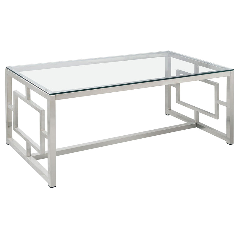 Merced Rectangular Glass Top Coffee Table