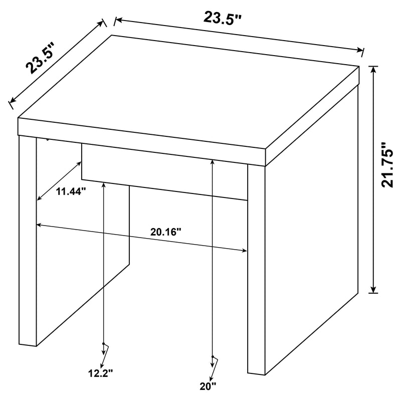Lynette Square Engineered Wood End Table