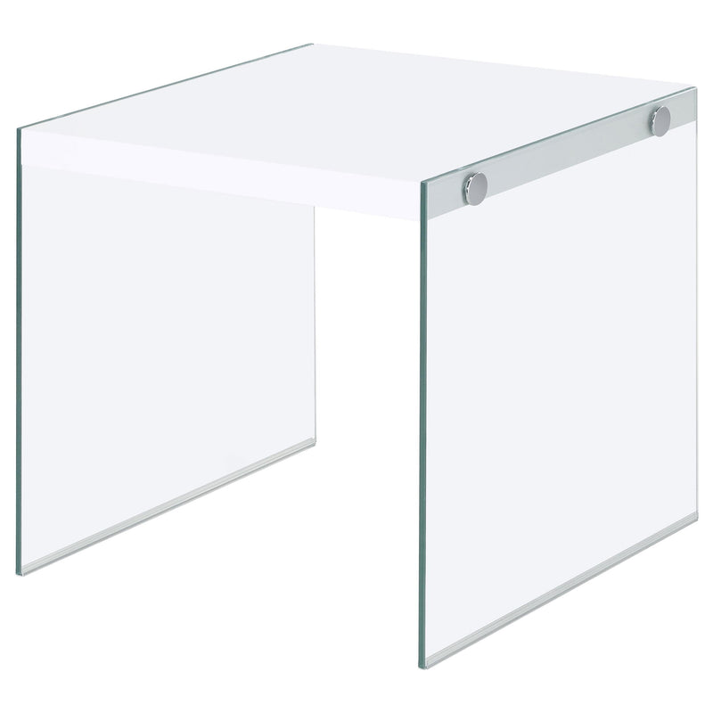 Opal Square Glass Frame Side End Table
