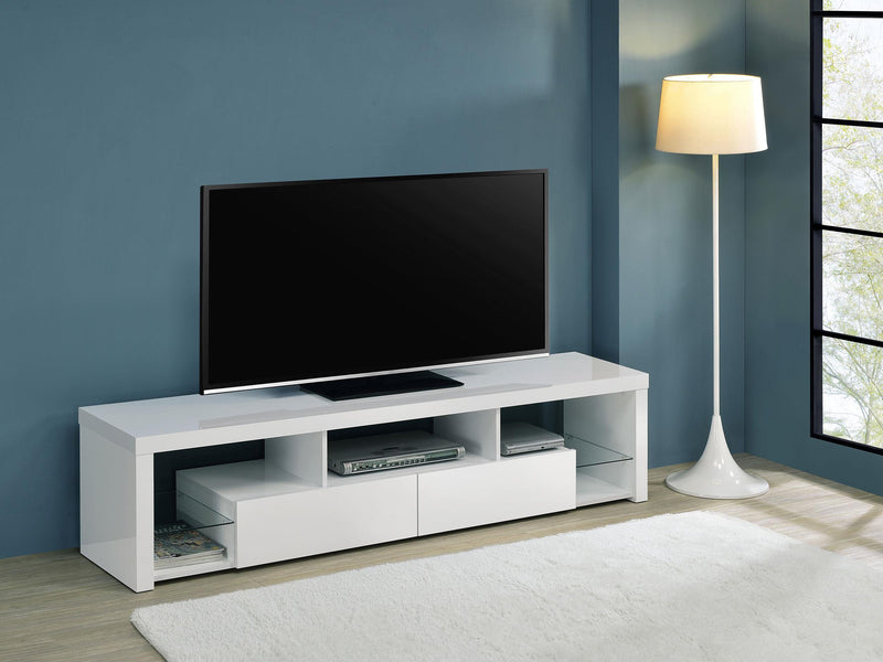 Jude 2-drawer Engineered Wood 71-inch TV Stand High Gloss