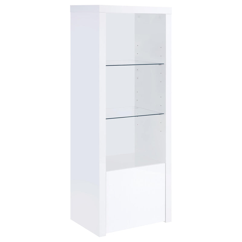 Jude 3-shelf Engineered Wood Media Tower High Gloss