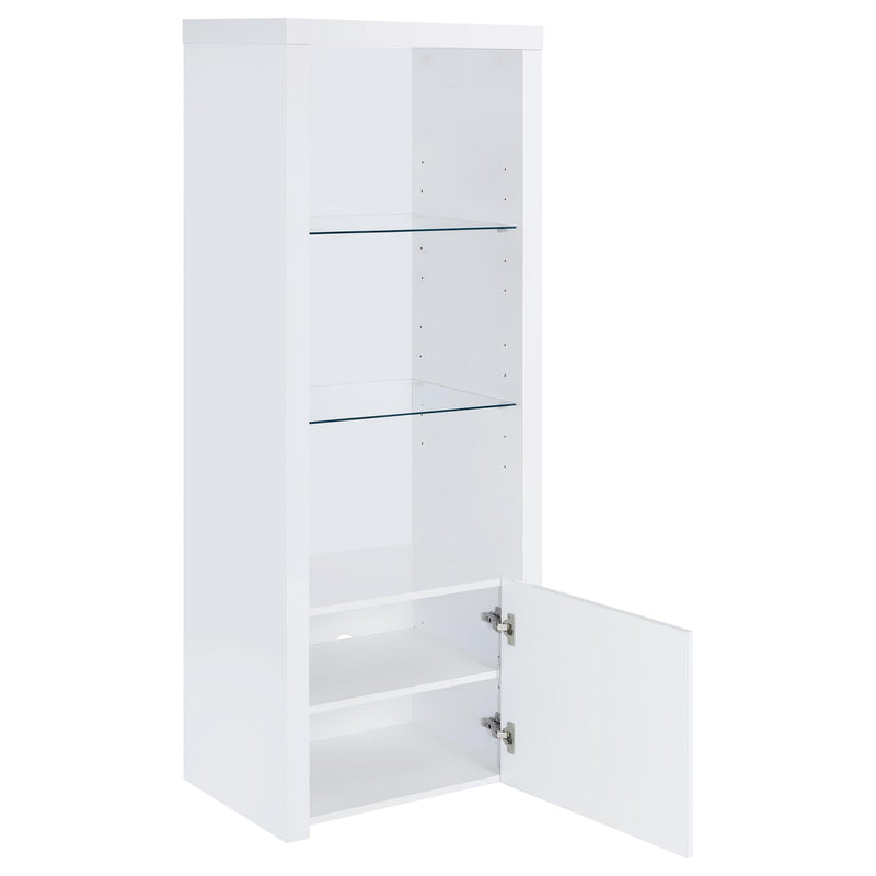 Jude 3-shelf Engineered Wood Media Tower High Gloss