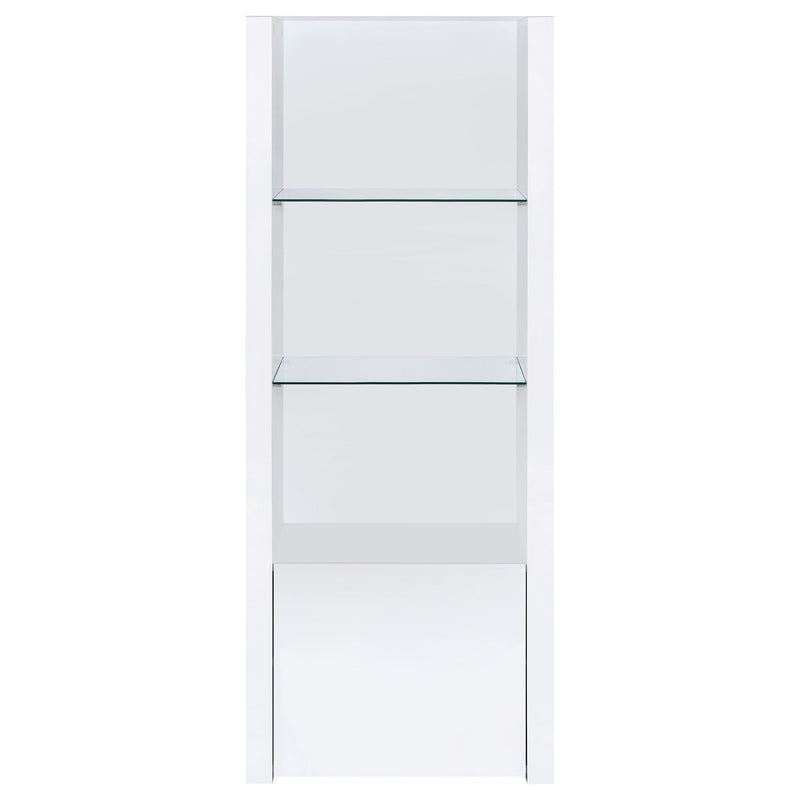 Jude 3-shelf Engineered Wood Media Tower High Gloss