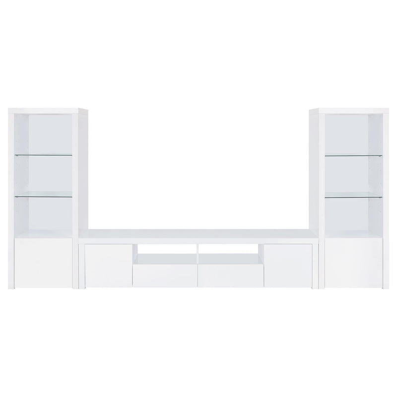 Jude 3-shelf Engineered Wood Media Tower High Gloss
