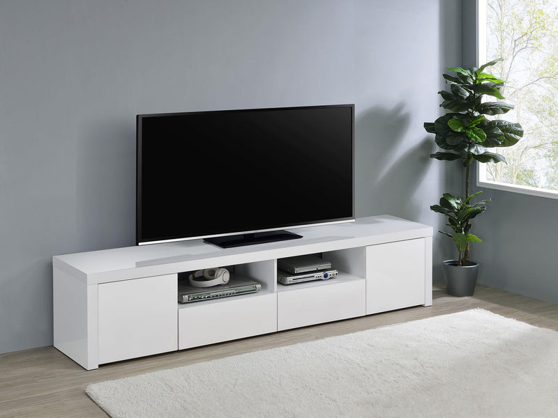 Jude 2-door Engineered Wood 79-inch TV Stand High Gloss