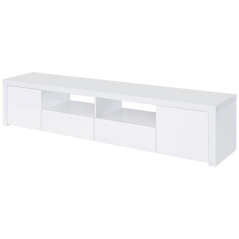 Jude 2-door Engineered Wood 79-inch TV Stand High Gloss