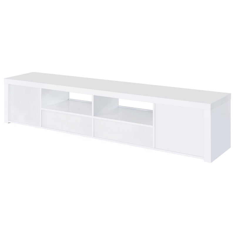 Jude 2-door Engineered Wood 79-inch TV Stand High Gloss