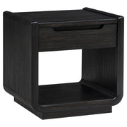 Leandro 3-piece Wood Coffee and End Table Set Burnished Black - detail 3