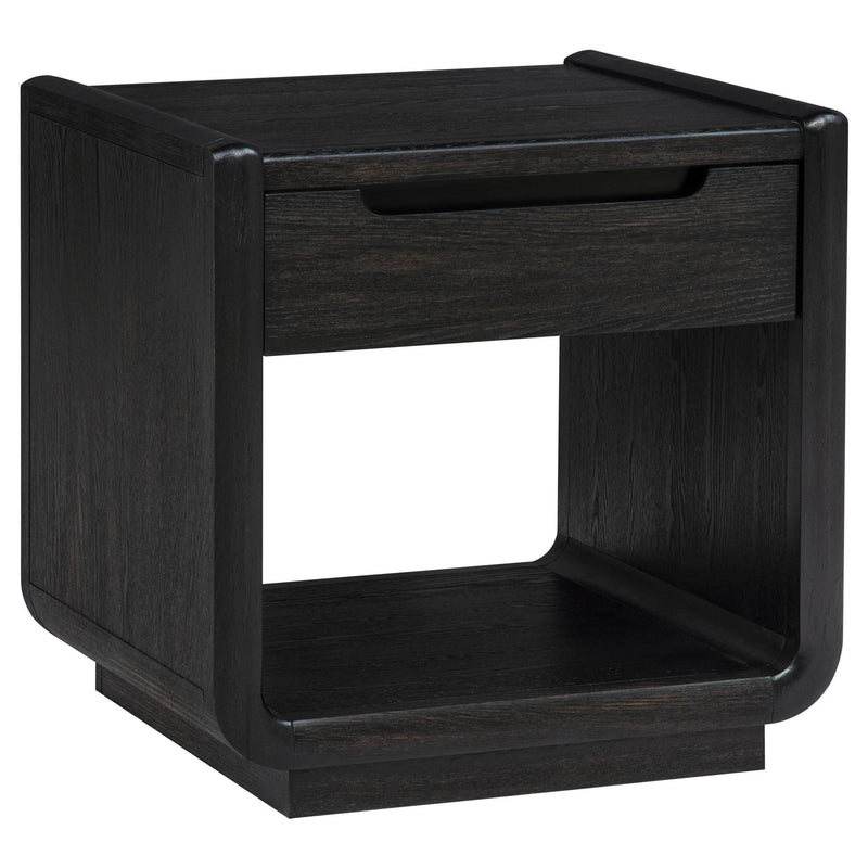 Leandro 3-piece Wood Coffee and End Table Set Burnished Black - detail 3