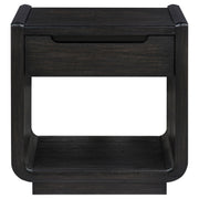 Leandro 3-piece Wood Coffee and End Table Set Burnished Black - detail 5