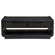 Leandro 2-drawer Wood Cocktail Coffee Table Burnished Black - detail 4