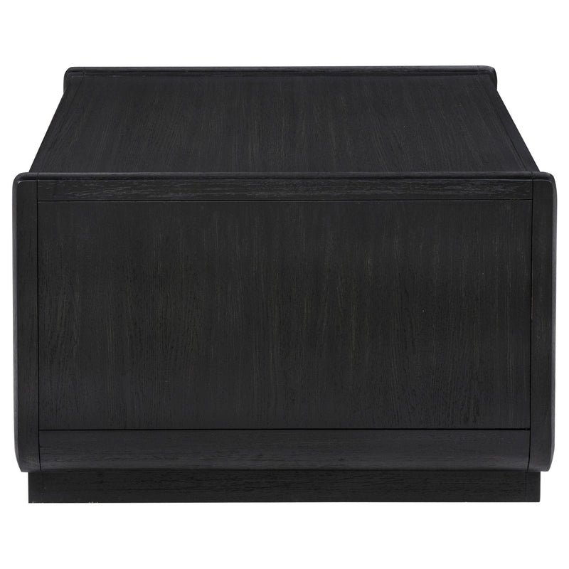 Leandro 2-drawer Wood Cocktail Coffee Table Burnished Black - detail 6