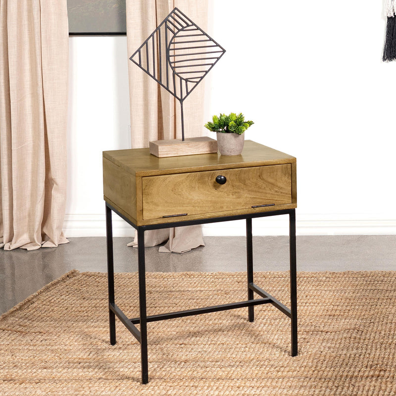 Stephie Rectangular Side End Table with Storage