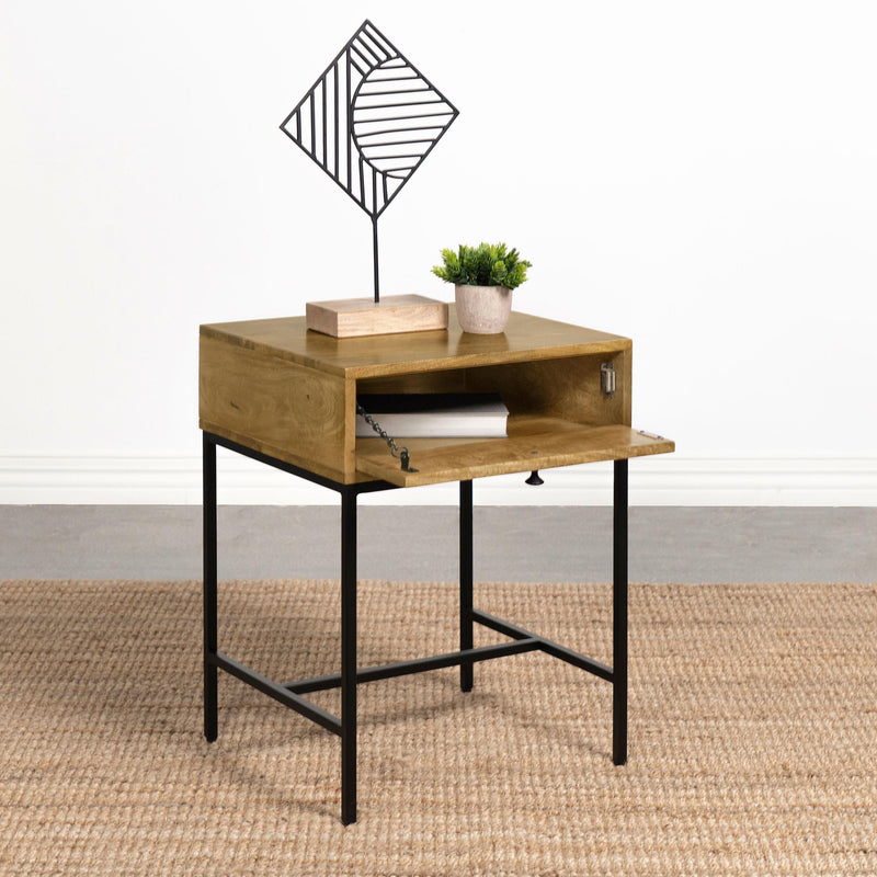 Stephie Rectangular Side End Table with Storage