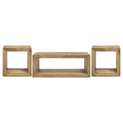 Benton 3-piece Solid Mango Coffee and End Table Set Natural - alternate view