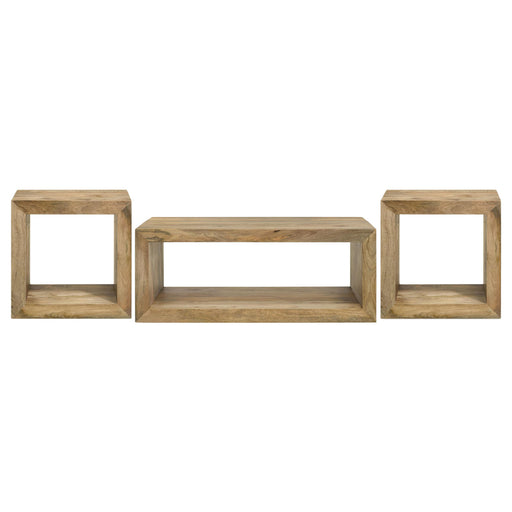 Benton 3-piece Solid Mango Coffee and End Table Set Natural - alternate view