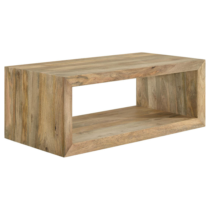 Benton Rectangular Solid Wood Coffee Table Natural - alternate view