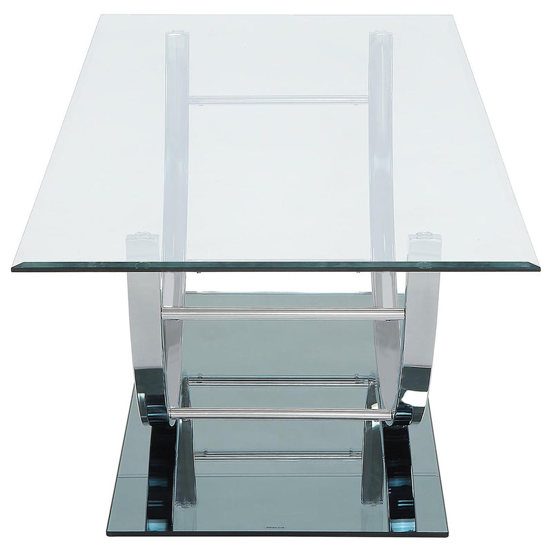Danville 2-piece Glass Top Coffee and End Table Set