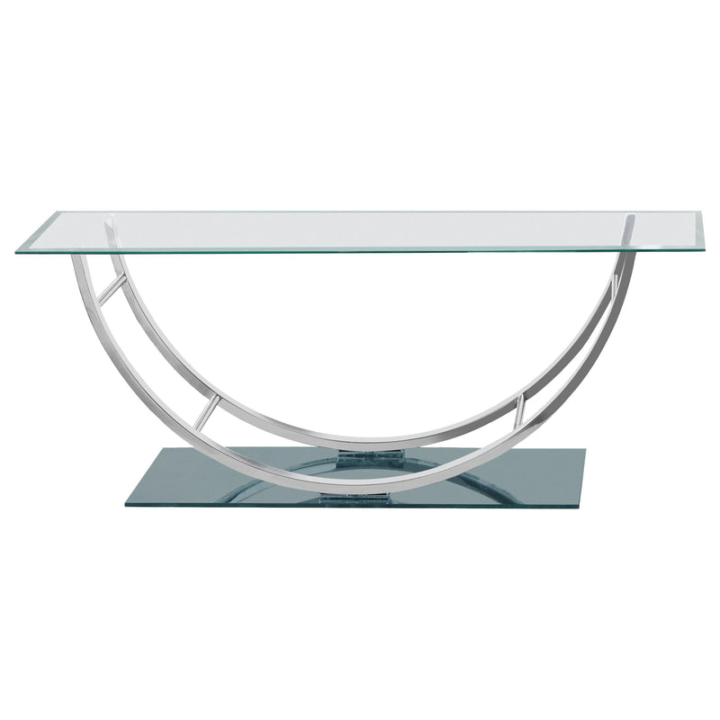 Danville Rectangular U-Shaped Glass Top Coffee Table