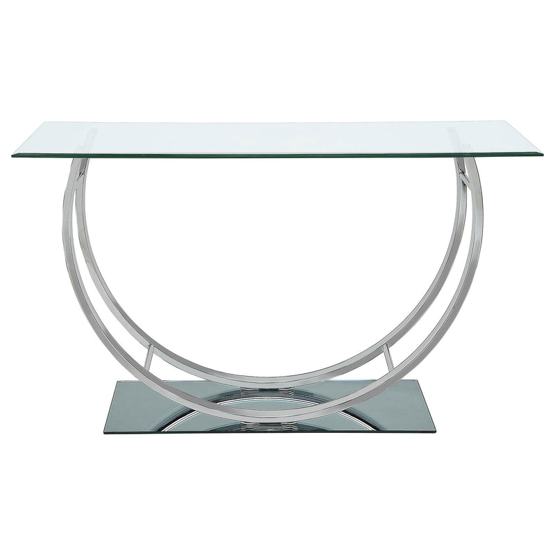Danville U-shaped Glass Top Entryway Console Table