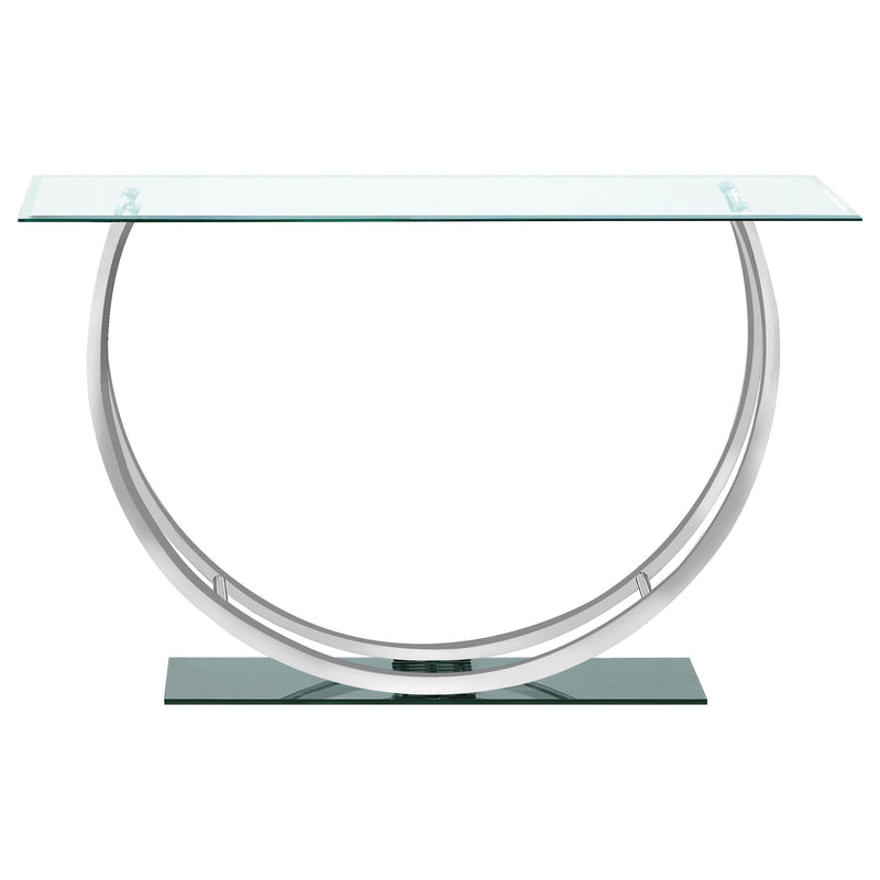 Danville U-shaped Glass Top Entryway Console Table