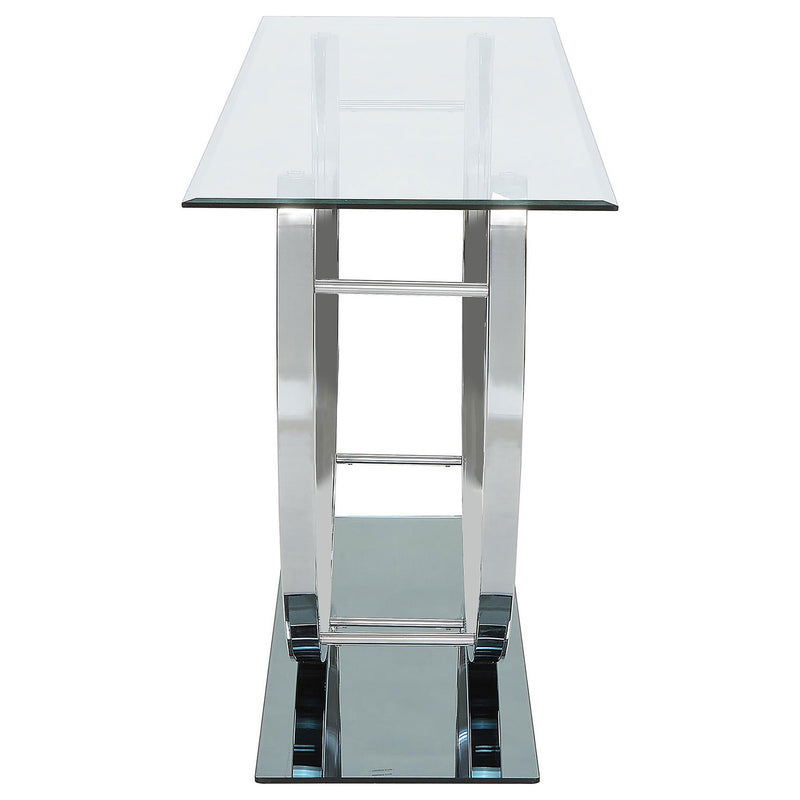 Danville U-shaped Glass Top Entryway Console Table