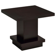 Reston Square Engineered Wood Side End Table Cappuccino - alternate view
