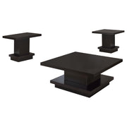 Reston 3-piece Square Coffee and End Table Set Cappuccino - alternate view