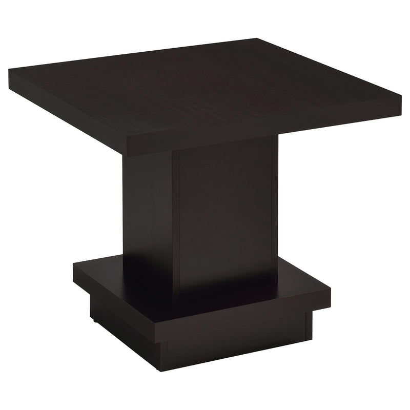 Reston 3-piece Square Coffee and End Table Set Cappuccino - detail 3