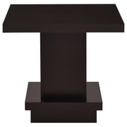 Reston 3-piece Square Coffee and End Table Set Cappuccino - detail 4
