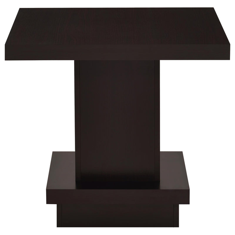 Reston 3-piece Square Coffee and End Table Set Cappuccino - detail 4