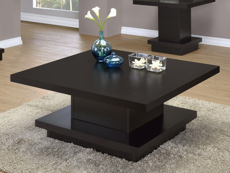 Reston Square Engineered Wood Coffee Table with Casters