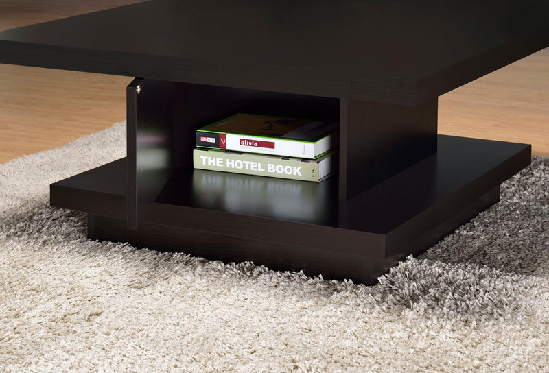 Reston Square Engineered Wood Coffee Table with Casters