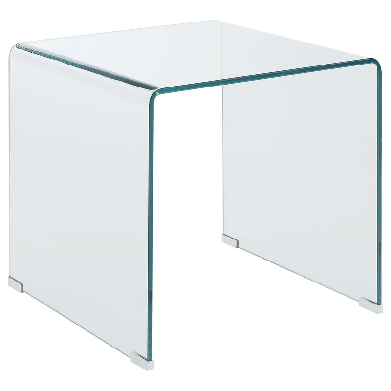 Ripley Squared Tempered Bent Glass Side End Table