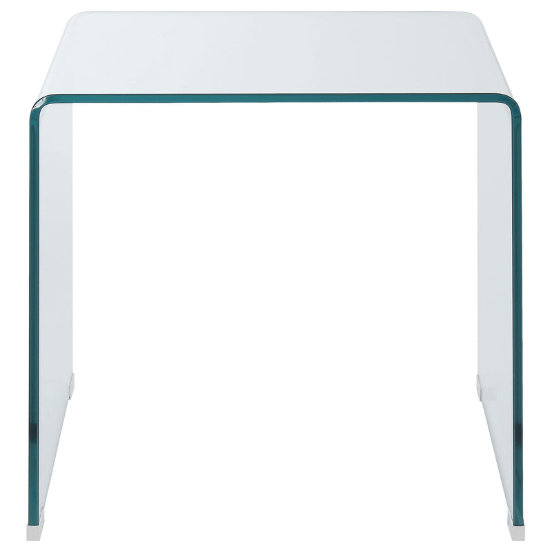Ripley Squared Tempered Bent Glass Side End Table