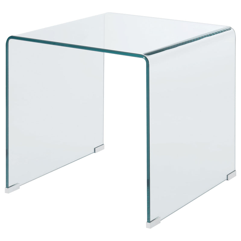Ripley Squared Tempered Bent Glass Side End Table