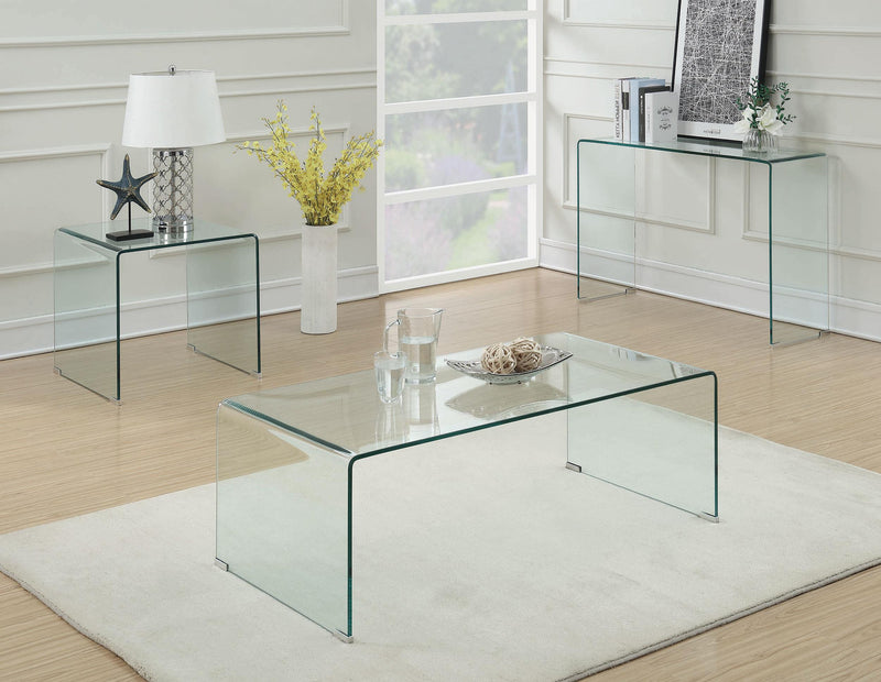 Ripley Squared Tempered Bent Glass Side End Table