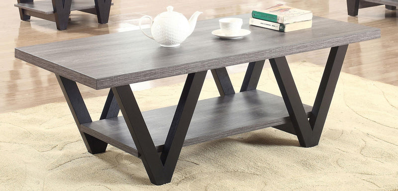 Stevens Engineered Wood Coffee Table Antique Grey and