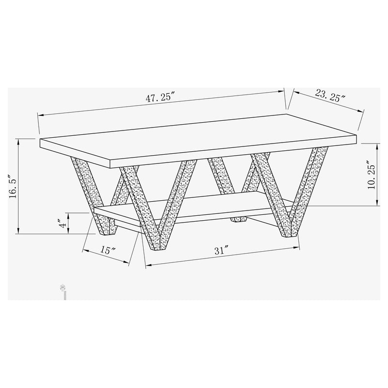 Stevens Engineered Wood Coffee Table Antique Grey and