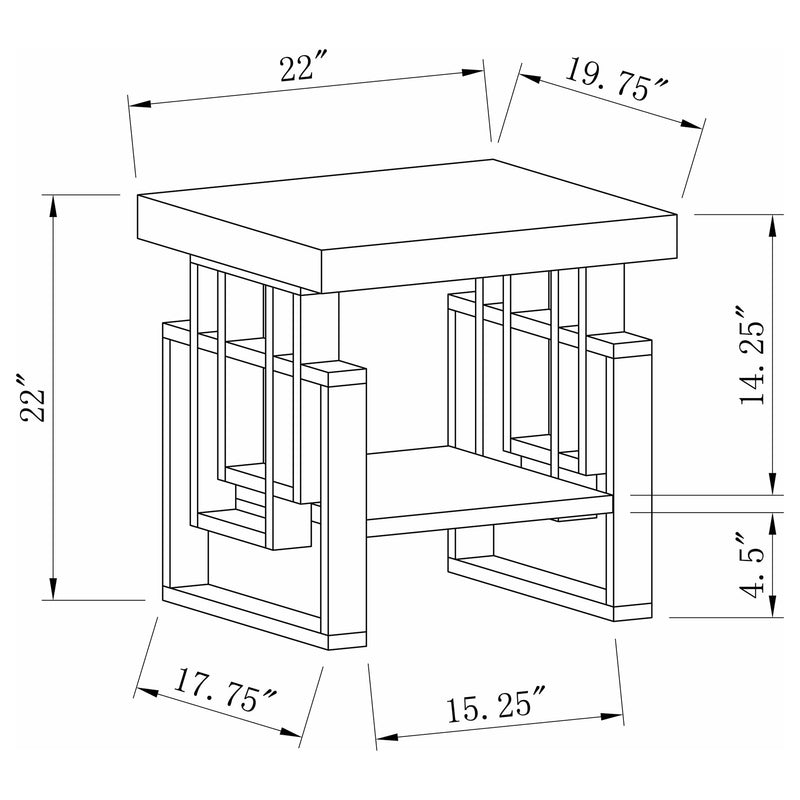 Schmitt Rectangular Side End Table