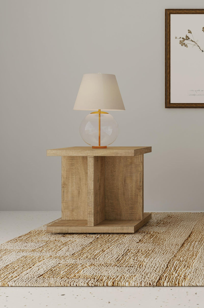 Cortona Square Engineered Wood End Side Table