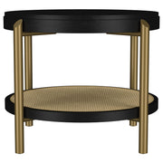 Arini 3-piece Round Coffee and End Table Set Black - detail 4