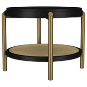Arini 3-piece Round Coffee and End Table Set Black - detail 5