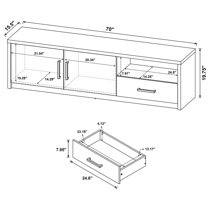Murray 70-inch 2-door TV Stand Media Console