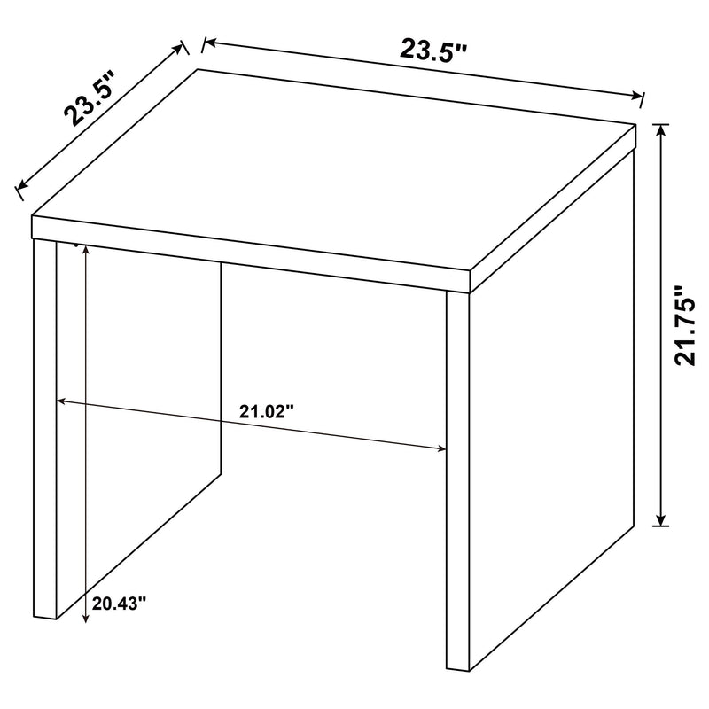 Knapp Engineered Wood Square Side End Table