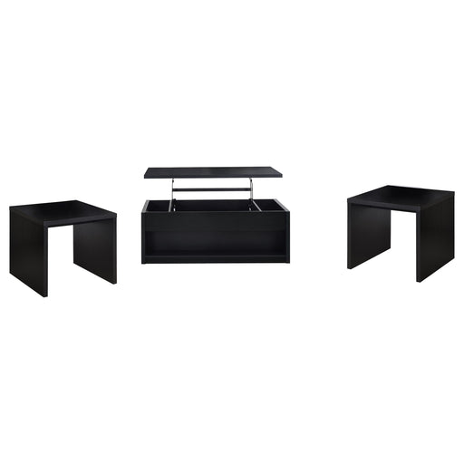 Knapp 3-piece Lift Top Coffee Table Set Black - alternate view