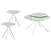 Briggs 3-piece Round Coffee and End Table Set White - alternate view