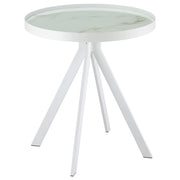 Briggs 3-piece Round Coffee and End Table Set White - detail 3