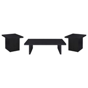 Max 3-piece Rectangular Coffee and End Table Set Black - alternate view