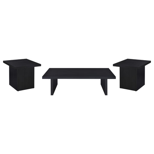 Max 3-piece Rectangular Coffee and End Table Set Black - alternate view